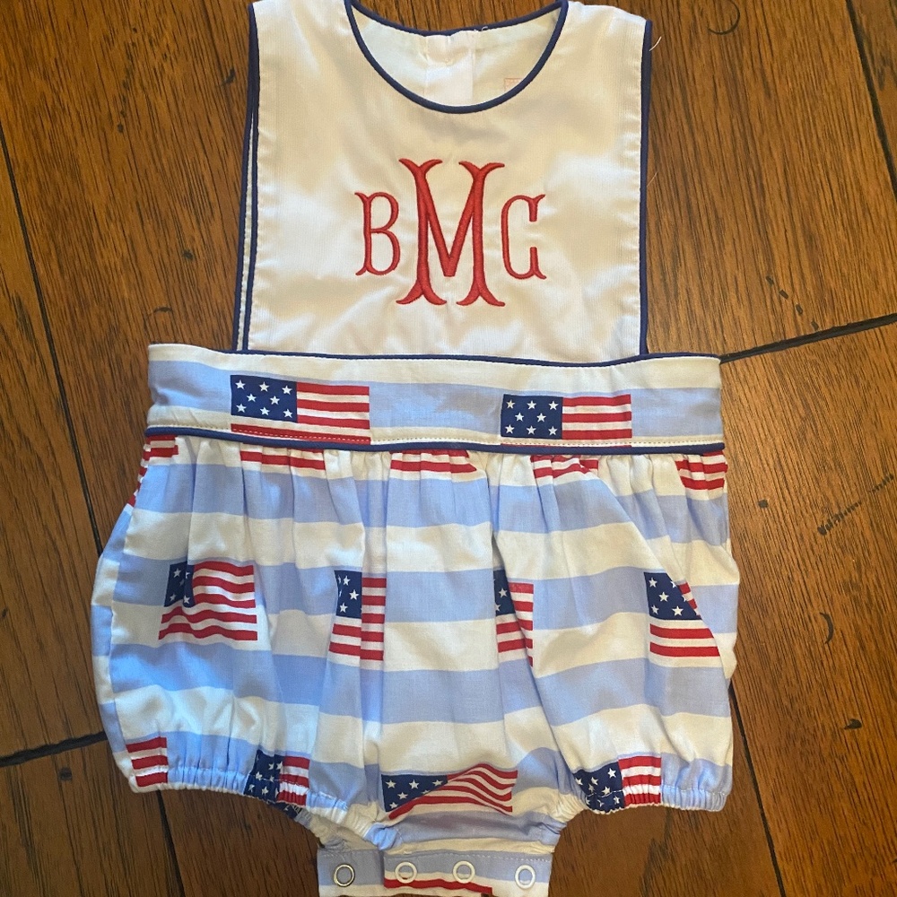 American Flag sunsuit bubble
